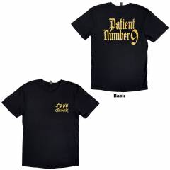 【予約商品】OZZY OSBOURNE バンドTシャツ ユニセックス: Patient No. 9 Gold Logo (Black) (Back Print)