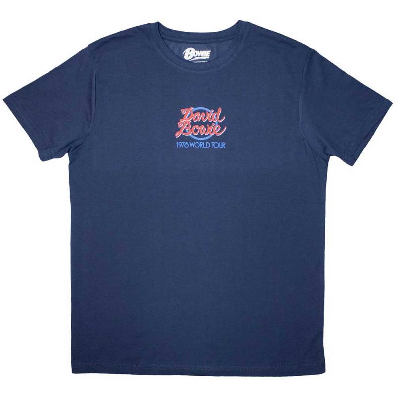 【予約商品】DAVID BOWIE バンドTシャツ ユニセックス: Mini 1978 World Tour Logo (Denim Blue)