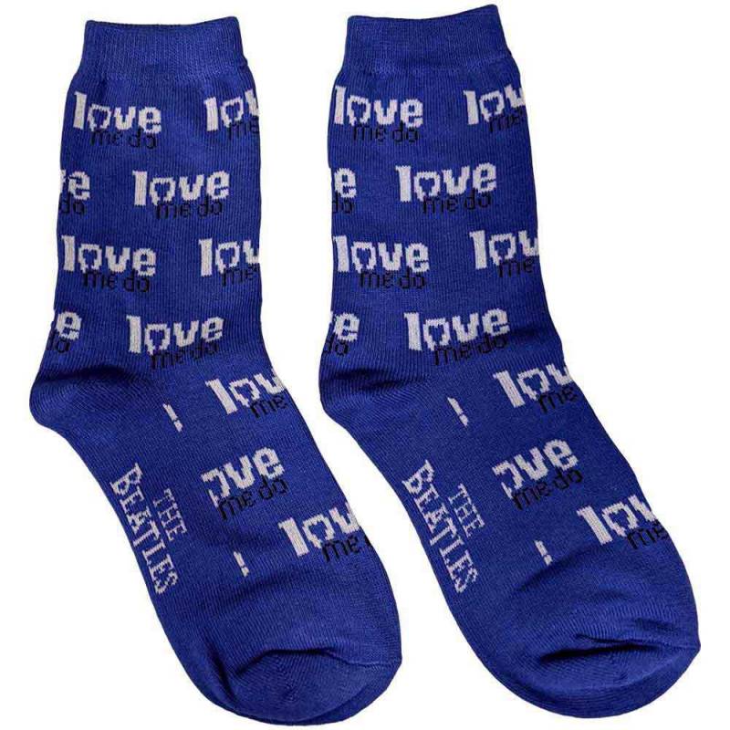 【予約商品】THE BEATLES Unisex Ankle Socks: Love Me Do (Blue) (UK Size 7 - 11)
