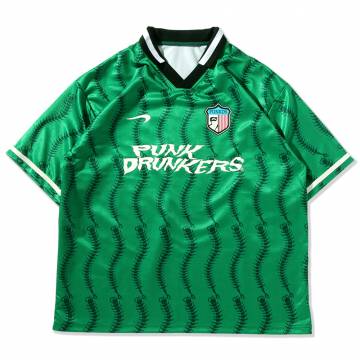 【予約商品】PUNK DRUNKERS(パンクドランカーズ)　PDSサッカーシャツ - GREEN