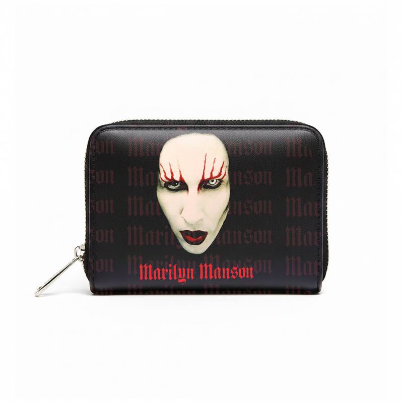 【予約商品】MARILYN MANSON Zip Top Purse: Logo / Red Lips (Black)