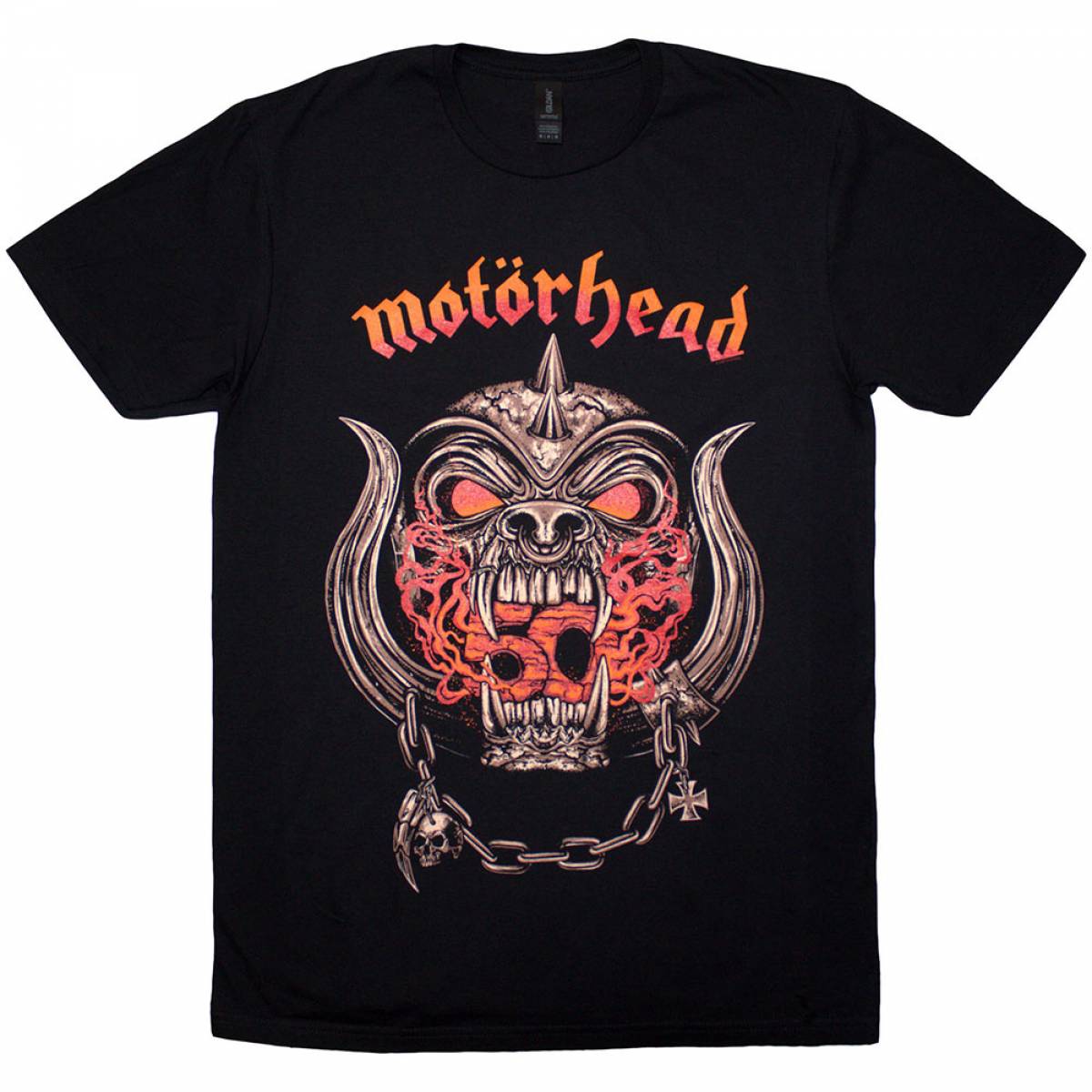 【予約商品】MOTORHEAD バンドTシャツ ユニセックス: 50 Years Warpig Red Gradient (Black) - BLACK