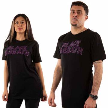【予約商品】BLACK SABBATH バンドTシャツ ユニセックス: Wavy Logo (Embellished) - BLACK