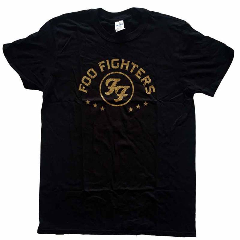 【予約商品】FOO FIGHTERS バンドTシャツ ユニセックス: Arched Stars (Black)