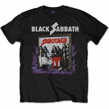 【予約商品】BLACK SABBATH バンドTシャツ ユニセックス: Sabotage Vintage - BLACK
