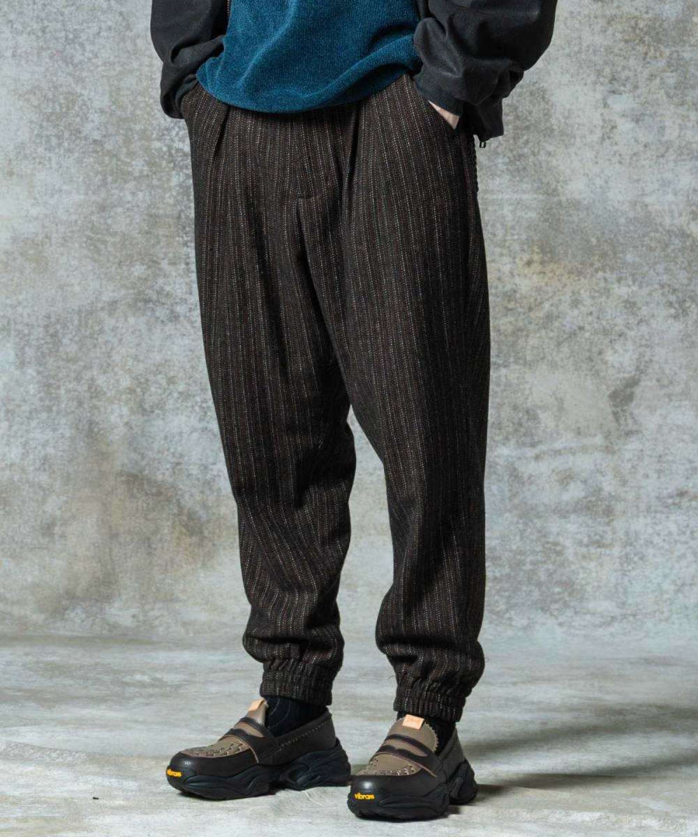 【予約商品】glamb(グラム)GB0325/P05 : Deformed Tweed Slacks / デフォームツイードスラックス - Brown