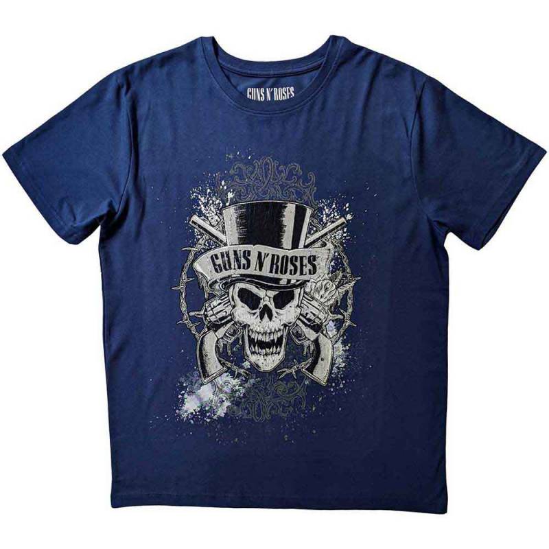 【予約商品】GUNS N' ROSES バンドTシャツ ユニセックス: Faded Skull (Blue)