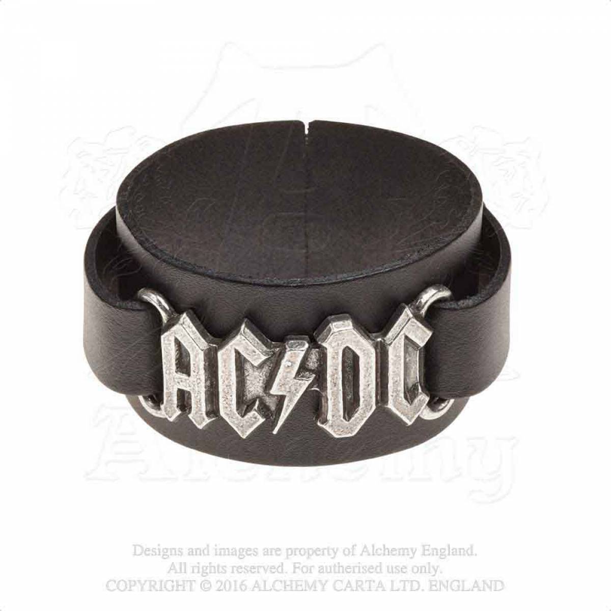 【予約商品】AC/DC Leather Wrist Strap: Logo