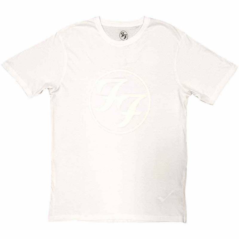 【予約商品】FOO FIGHTERS バンドTシャツ ユニセックス: FF Logo (White) (Hi-Build)
