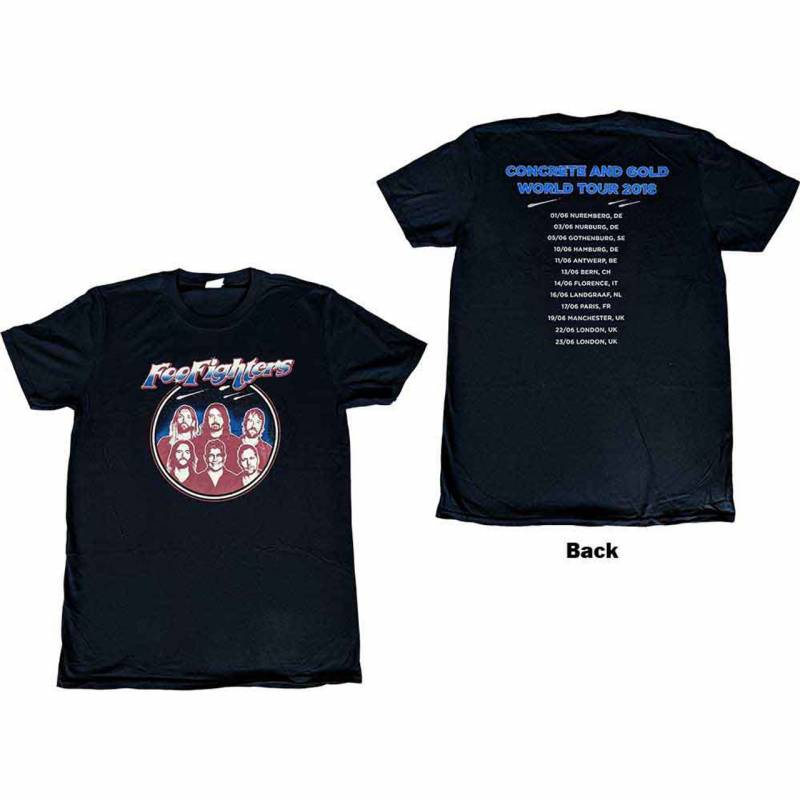 【予約商品】FOO FIGHTERS バンドTシャツ ユニセックス: Classic Photo (Black) (Back Print & Ex-Tour) (Small)