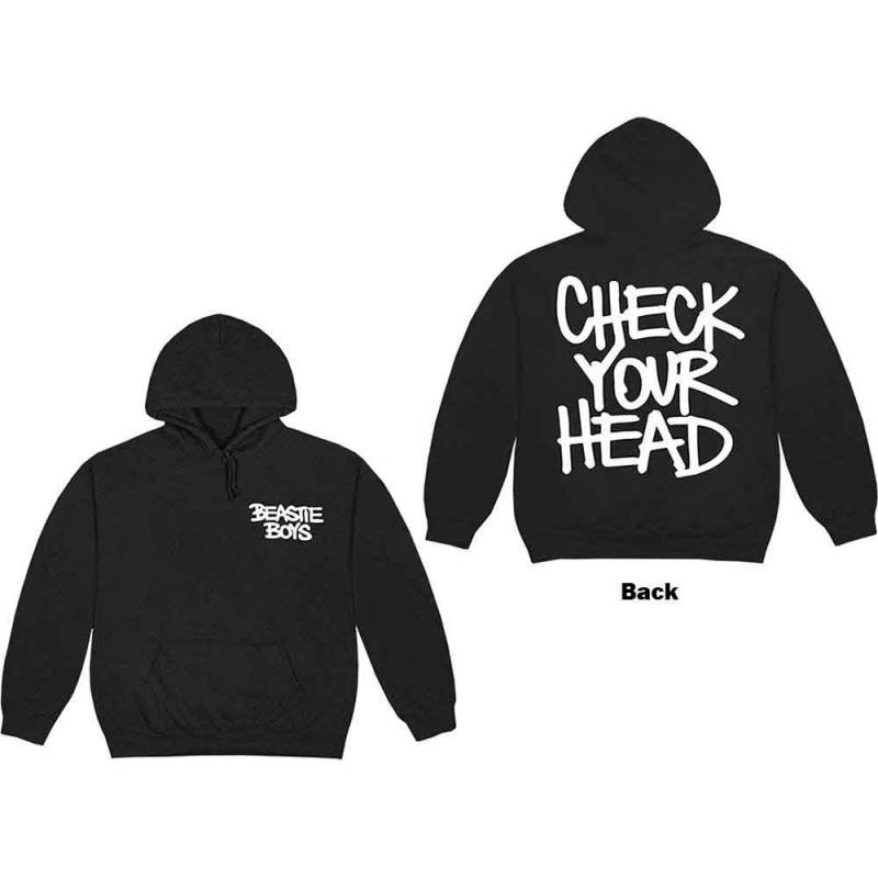 【予約商品】The BEASTIE BOYS Unisex Pullover Hoodie: Check Your Head (Black) (Back Print)
