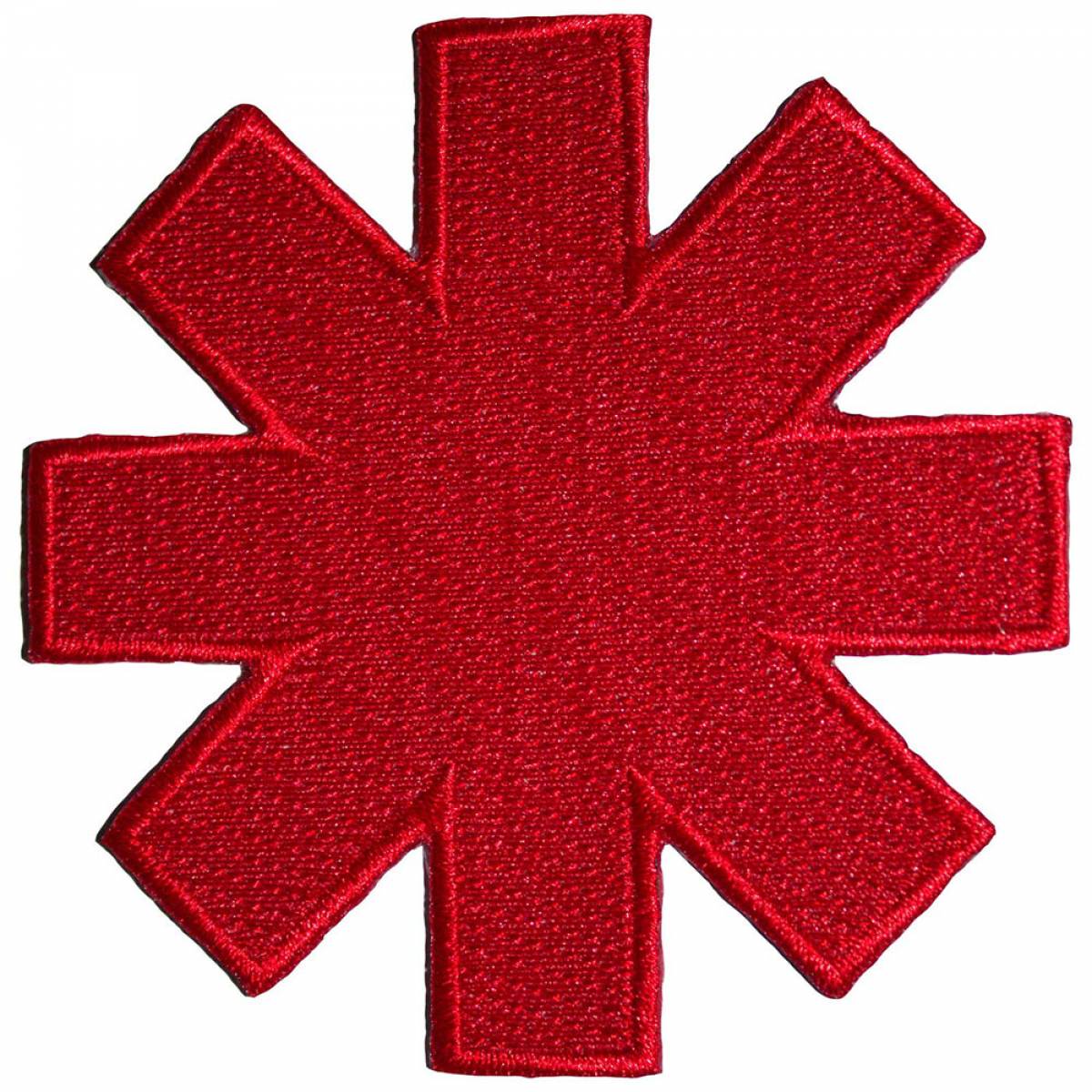 【予約商品】RED HOT CHILI PEPPERS Woven Patch: Asterisk Cut-Out Red Border