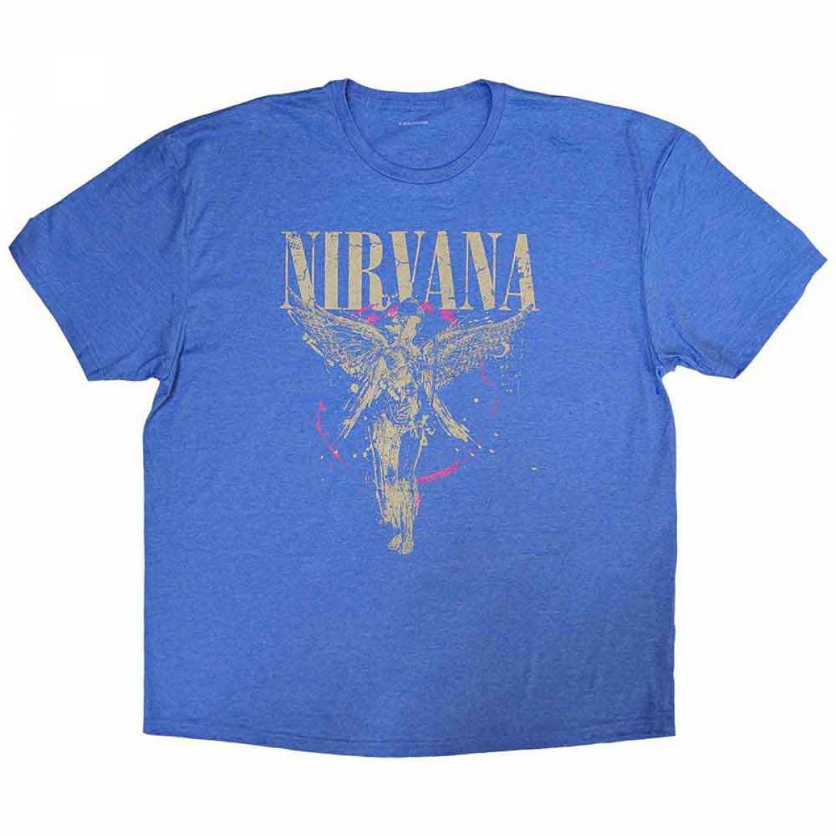 【予約商品】NIRVANA バンドTシャツ ユニセックス: In Utero (Light Blue) - LIGHT BLUE
