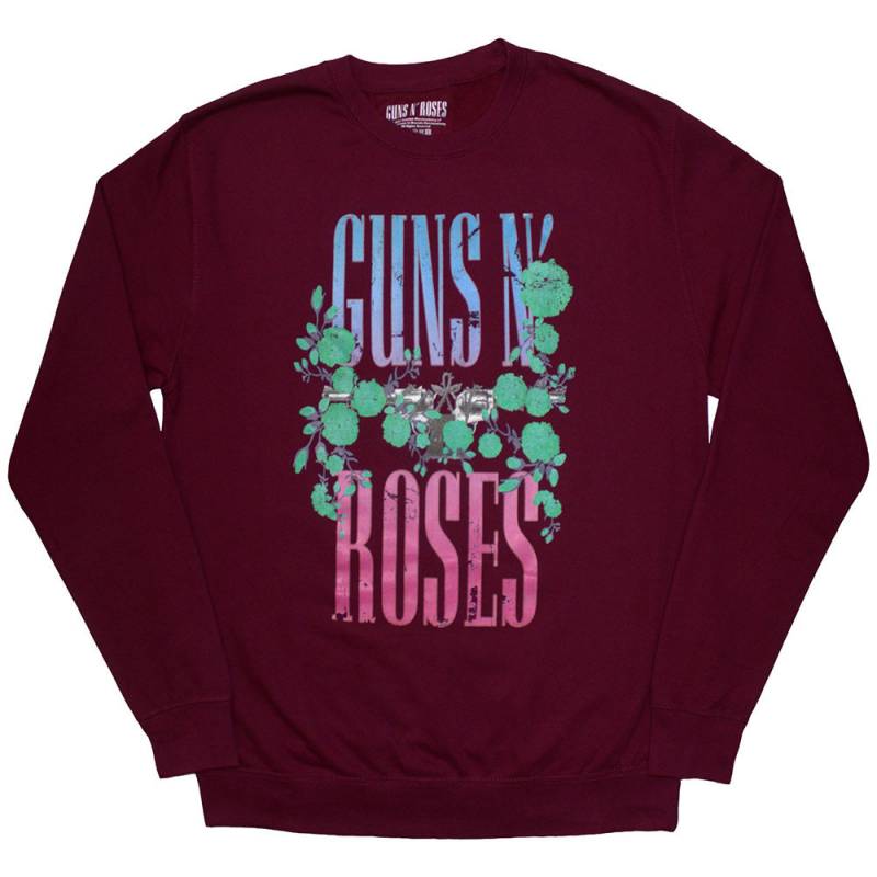 【予約商品】GUNS N' ROSES Unisex Sweatshirt: Guns & Vine (Maroon Red)