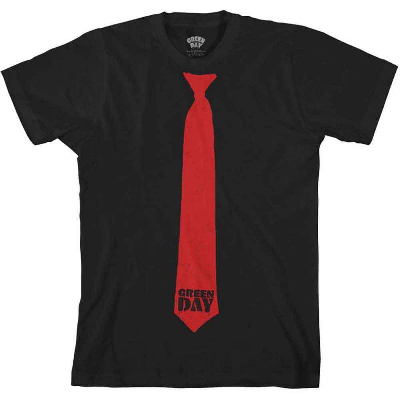 【予約商品】GREEN DAY バンドTシャツ ユニセックス: Tie (Black) - BLACK
