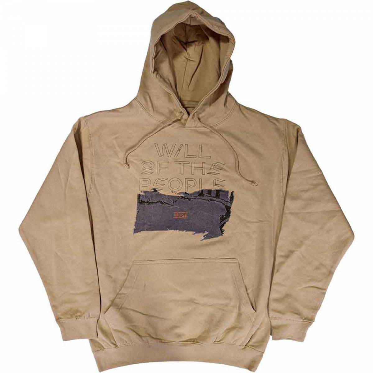 【予約商品】MUSE Unisex Pullover Hoodie: Will Of The People (Sand) - SAND