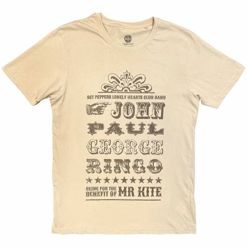 【予約商品】THE BEATLES バンドTシャツ ユニセックス: Mr Kite (Sand)
