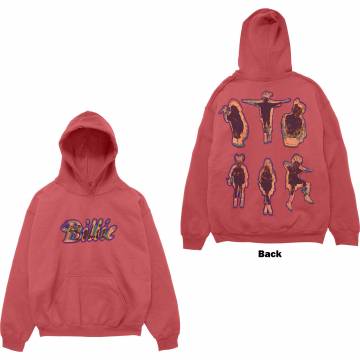 【予約商品】BILLIE EILISH Unisex Pullover Hoodie: Silhouettes (Red) (Back Print) - RED