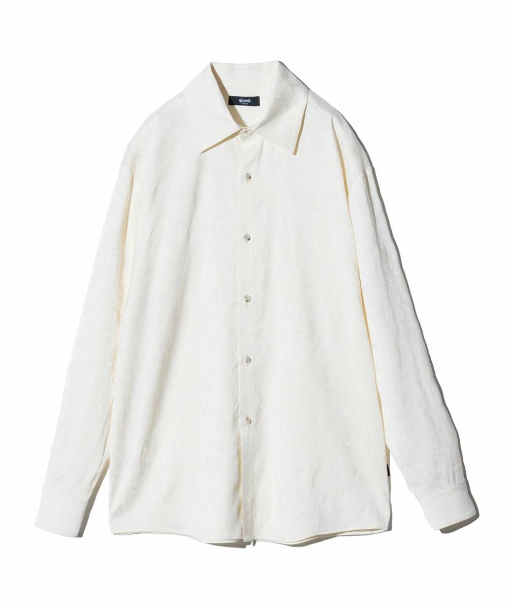 【予約商品】glamb(グラム)GB0125/SH06 : Noble Paisley Shirt / ノーブルペイズリーシャツ - White