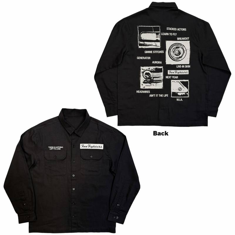 【予約商品】FOO FIGHTERS Unisex Casual Shirt: Nothing Left To Lose Mono (Black) (Back Print)