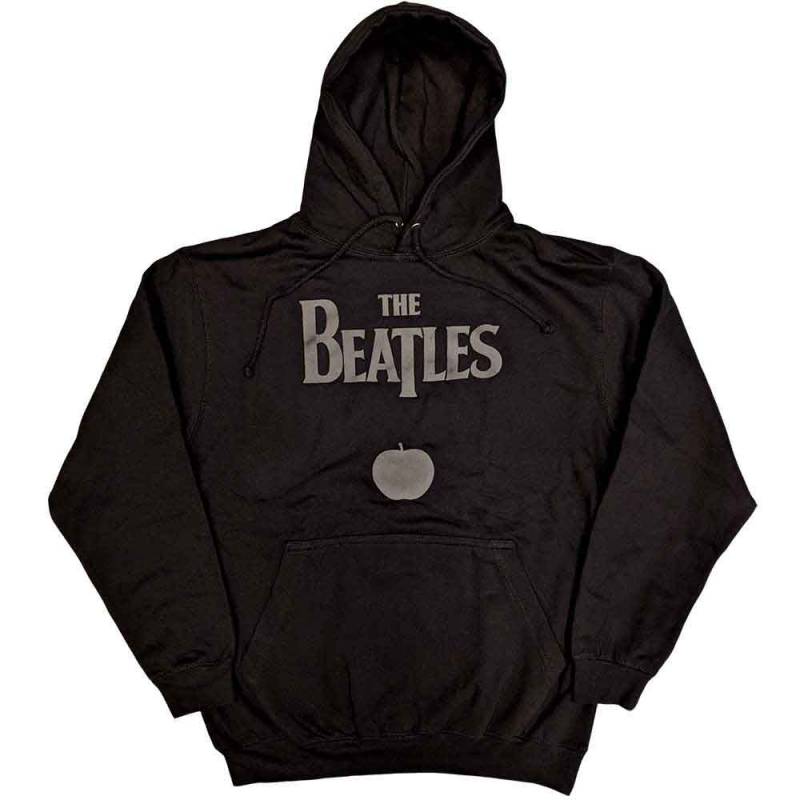 【予約商品】THE BEATLES Unisex Pullover Hoodie: Drop T Logo & Apple (Black) (Hi-Build)