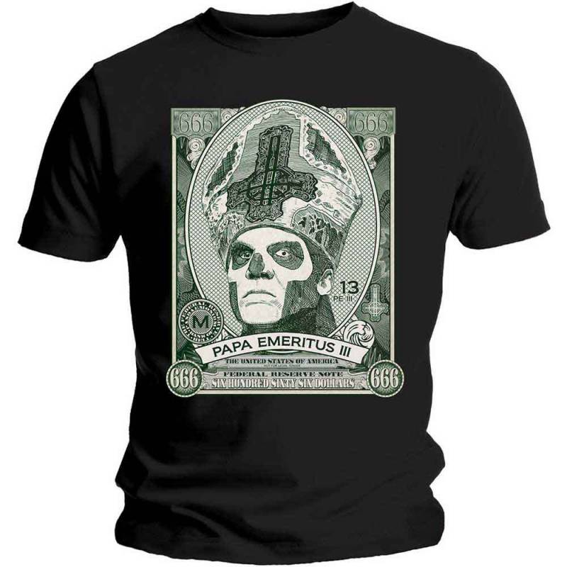 【予約商品】GHOST バンドTシャツ ユニセックス: Papa Cash (Black)