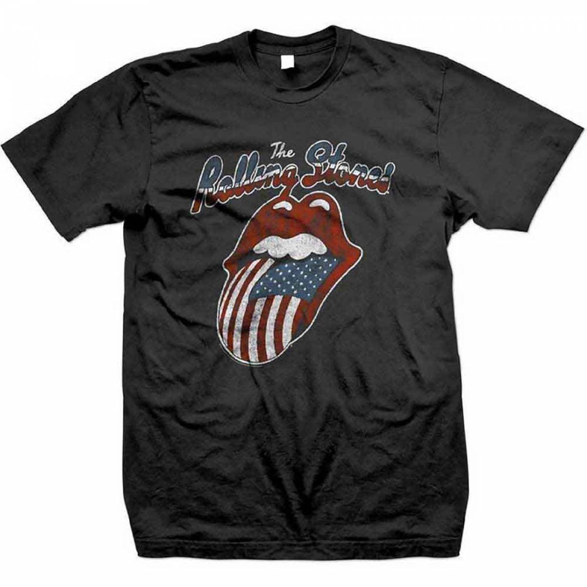 【予約商品】THE ROLLING STONES バンドTシャツ ユニセックス: Tour of America '78 (Black) - BLACK