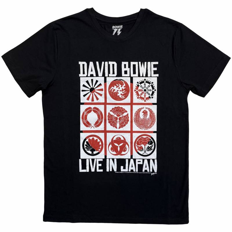 【予約商品】DAVID BOWIE バンドTシャツ ユニセックス: Live in Japan (Black)