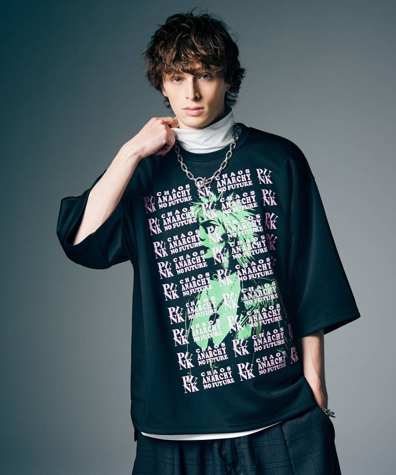 【予約商品】glamb(グラム) Punk Smooth Cutsew / パンクスムースカットソー - Black