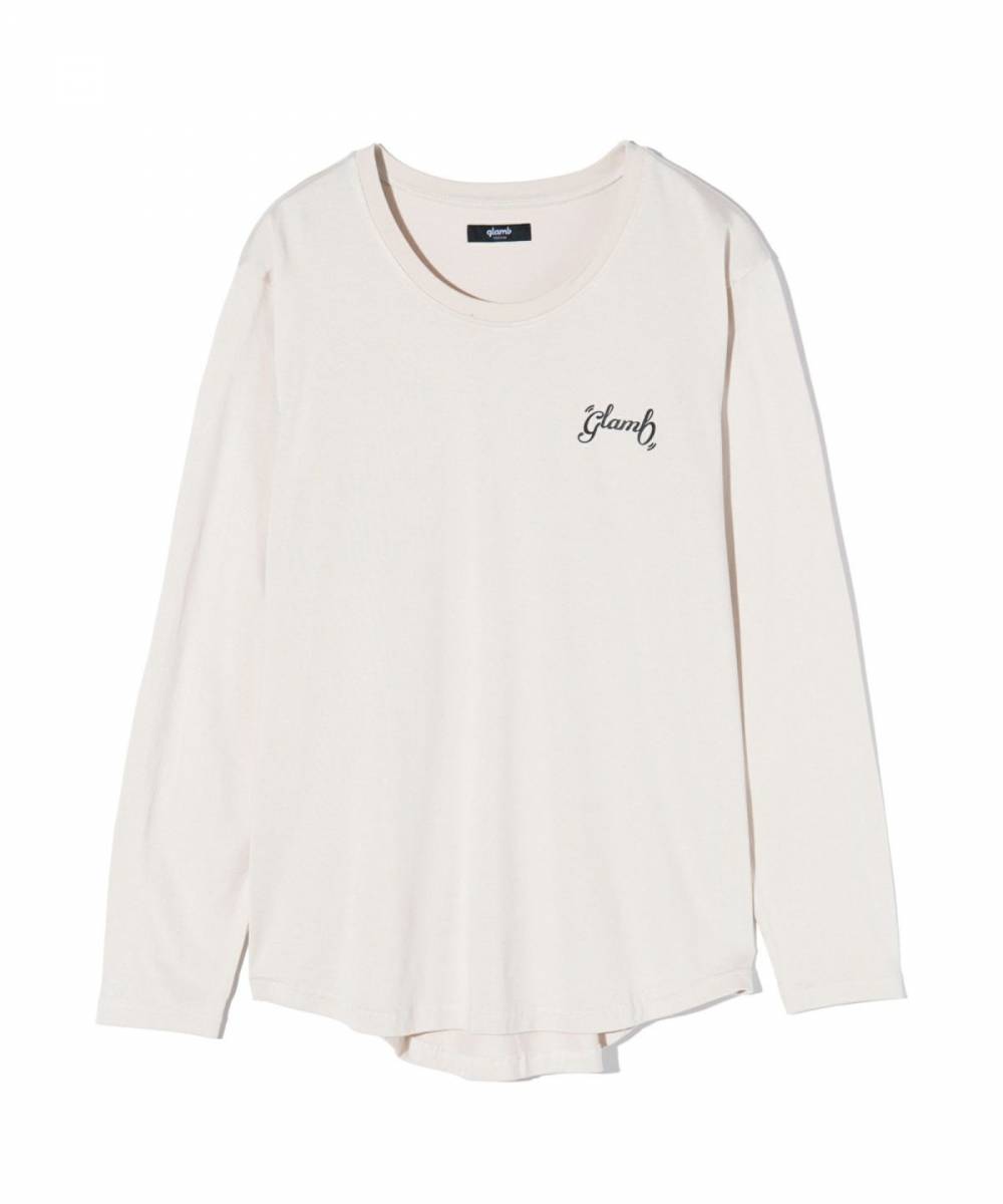 【予約商品】glamb(グラム) GB0424/CS15 : Loose Neck Cutsew / ルーズネックカットソー - White