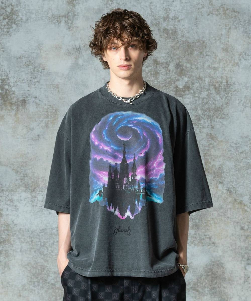 glamb(グラム)GB0325/CS05 : Villain's Castle T-shirt / ヴィランズキャッスルＴシャツ - Black