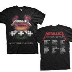 【予約商品】METALLICA バンドTシャツ ユニセックス: Master of Puppets European Tour '86. (Black) (Back Print)
