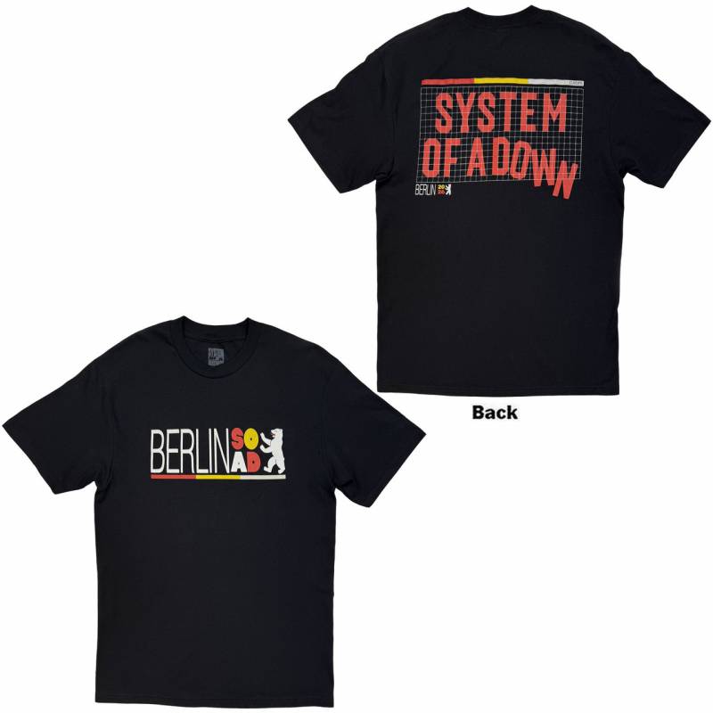 【予約商品】SYSTEM OF A DOWN バンドTシャツ ユニセックス: Berlin Event Tour '26 (Black) (Back Print & Ex-Tour)