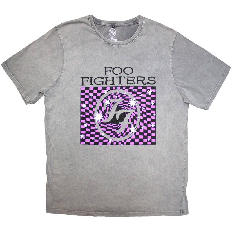 【予約商品】FOO FIGHTERS Unisex Stone Wash バンドTシャツ: Ff 4 (Grey)