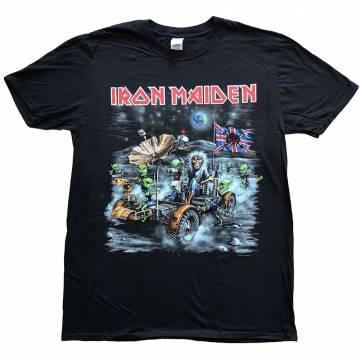 【予約商品】IRON MAIDEN バンドTシャツ ユニセックス: Knebworth Moon buggy - BLACK