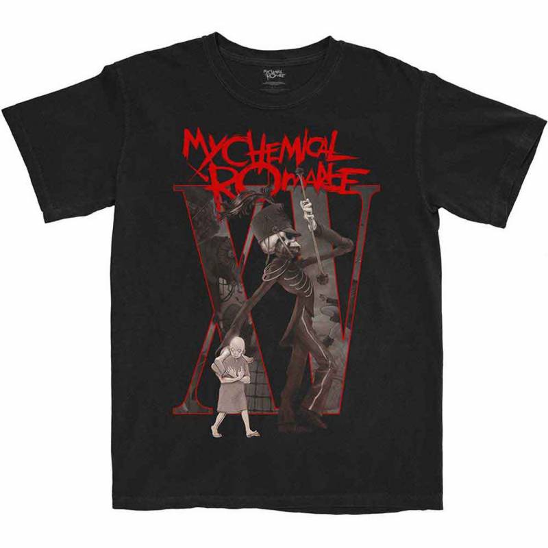 【予約商品】MY CHEMICAL ROMANCE バンドTシャツ ユニセックス: XV Parade Fill (Black)