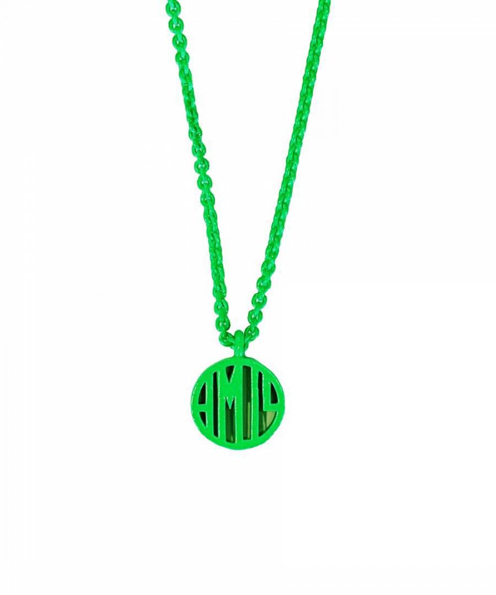 PSYCHOLOGICAL METAMORPHOSIS PLMP CIRCLE NECKLACE - GREEN