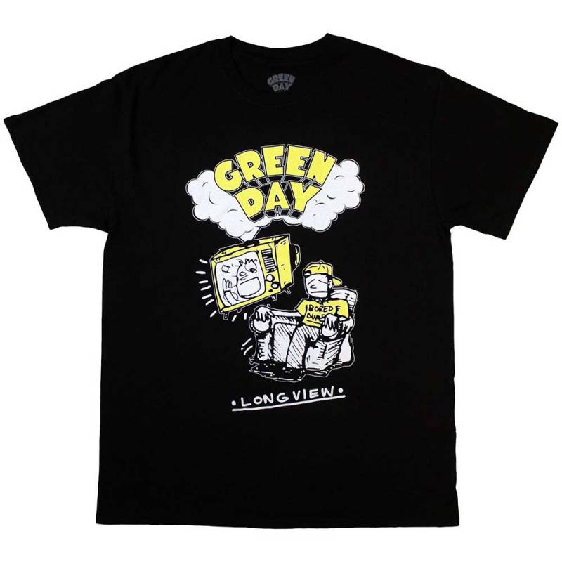 【予約商品】GREEN DAY バンドTシャツ ユニセックス: Longview Doodle (Black) - BLACK