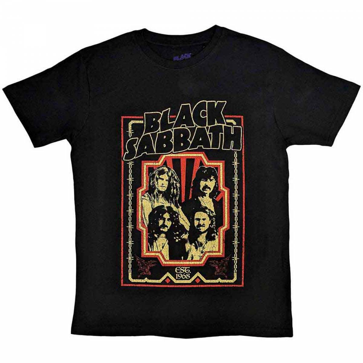 【予約商品】BLACK SABBATH バンドTシャツ ユニセックス: Est 1968 - BLACK