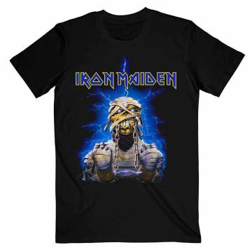 【予約商品】IRON MAIDEN バンドTシャツ ユニセックス: Powerslave Mummy - BLACK