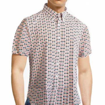 【予約商品】AC/DC Unisex Casual Shirt: Logo (White) (All Over Print) - WHITE