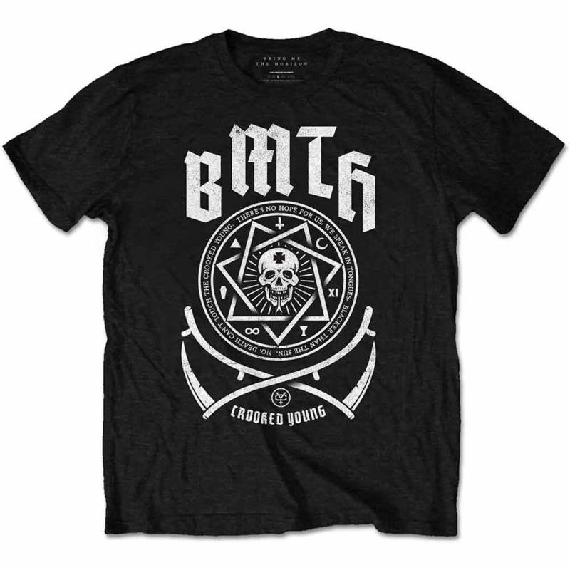 【予約商品】BRING ME THE HORIZON バンドTシャツ ユニセックス: Crooked (Black)
