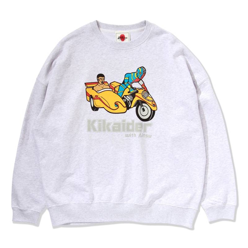【予約商品】PUNK DRUNKERS (パンク・ドランカーズ) ［PDSxキカイダー］キカイダーとあいつBIGトレーナー - ASH
