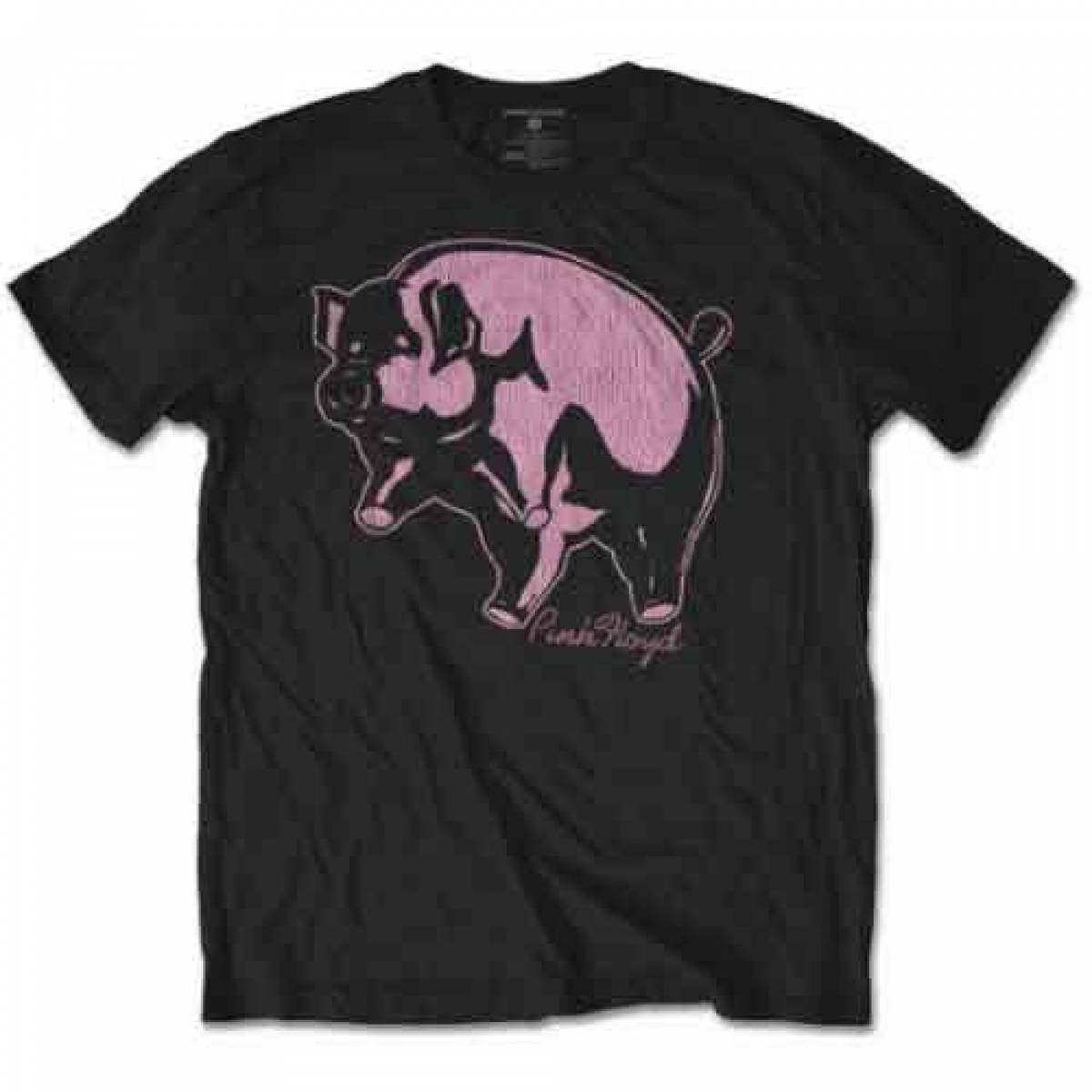 【予約商品】PINK FLOYD バンドTシャツ ユニセックス: Pig (Black) - BLACK