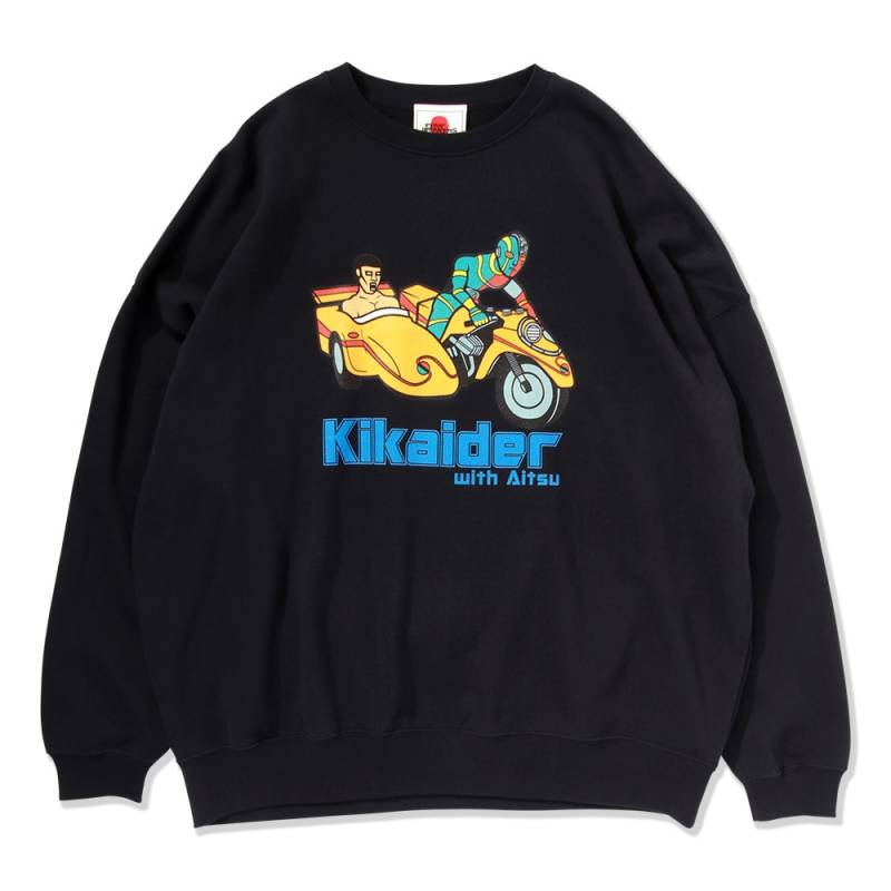 【予約商品】PUNK DRUNKERS (パンク・ドランカーズ) ［PDSxキカイダー］キカイダーとあいつBIGトレーナー - D.BLUE