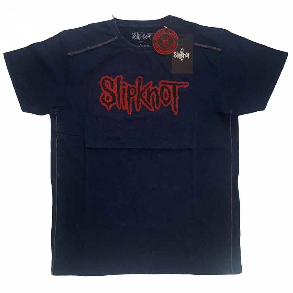 【予約商品】SLIPKNOT バンドTシャツ ユニセックス: Logo (Navy Blue) (Wash Collection) - NAVY BLUE