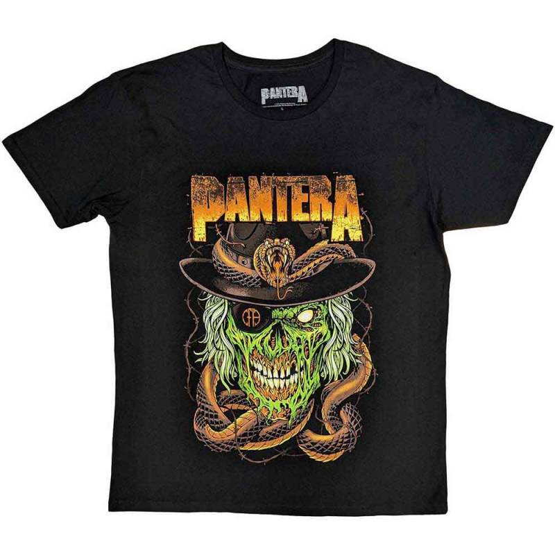 【予約商品】PANTERA バンドTシャツ ユニセックス: Snake & Skull (Black)