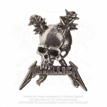 【予約商品】METALLICA Pin Badge: Damage including skull