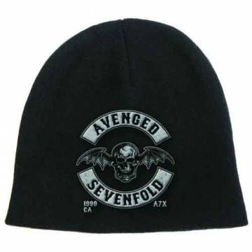 【予約商品】AVENGED SEVENFOLD Unisex Beanie Hat: Death Bat Crest (Black) - BLACK