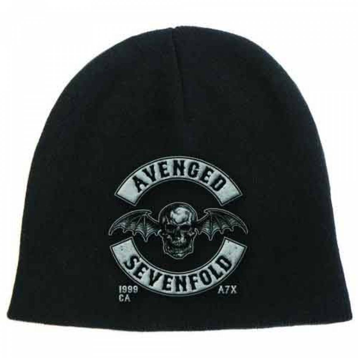 【予約商品】AVENGED SEVENFOLD Unisex Beanie Hat: Death Bat Crest (Black) - BLACK